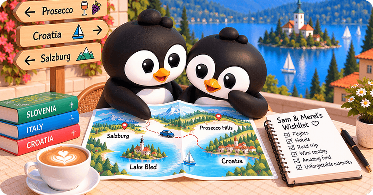 Sam and Merel’s honeymoon wishlist